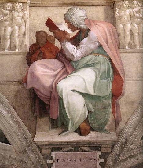 Michelangelo Buonarroti he Persian Sibyl Sweden oil painting art